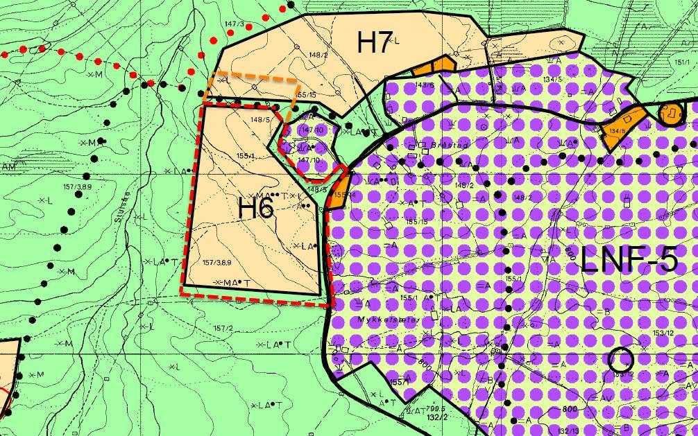 1.2 Planstatus Kommuneplan Planområdet er avsatt som byggeområde (H6) og LNF i kommunedelplan for Fåvang Østfjell 2004-2015.