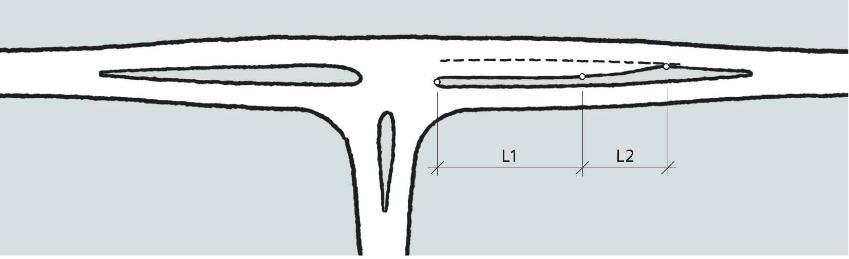 Figur 3 - Figur fra V121 om behov for venstresvingefelt For krysset til adkomsten til Kattemskogen er det estimert en trafikkmengde i kjøretøy per