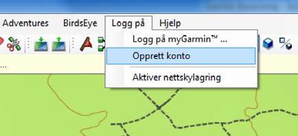 Garmin nettsky Nettsky er en tjeneste levert av Garmin som krever en registrert konto (gratis).