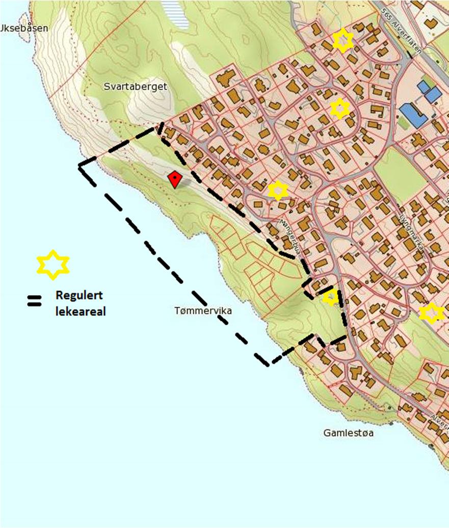 Kollektivtilbud - Bussholdeplass på fylkesvegen ved avkjørsel til eksisterende boligområde. 5.