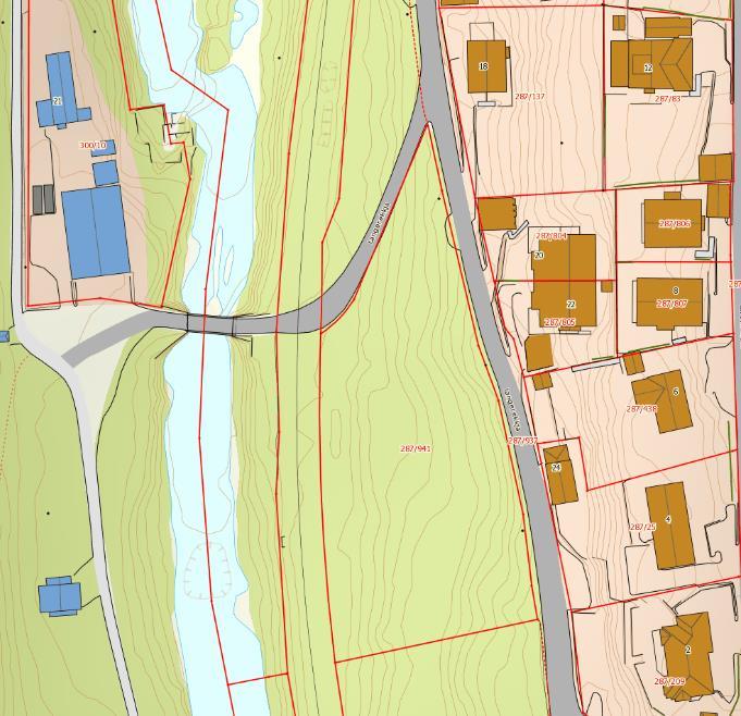 Figur 1b viser dagens situasjon i planområdet mens figur 1a viser et plankart av den planlagte situasjonen. Det nye byggene skal benyttes som boliger.