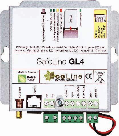Generelt tilbehør GSM-ekstrautstyr GL4 med nødbatteri og 20-30 VDC 2 x 5,5 2 x 9,5 112 104 116 52 GSM-ekstrautstyr GL4, med reservebatteri GSM-ekstrautstyr for alle SafeLines heistelefoner.