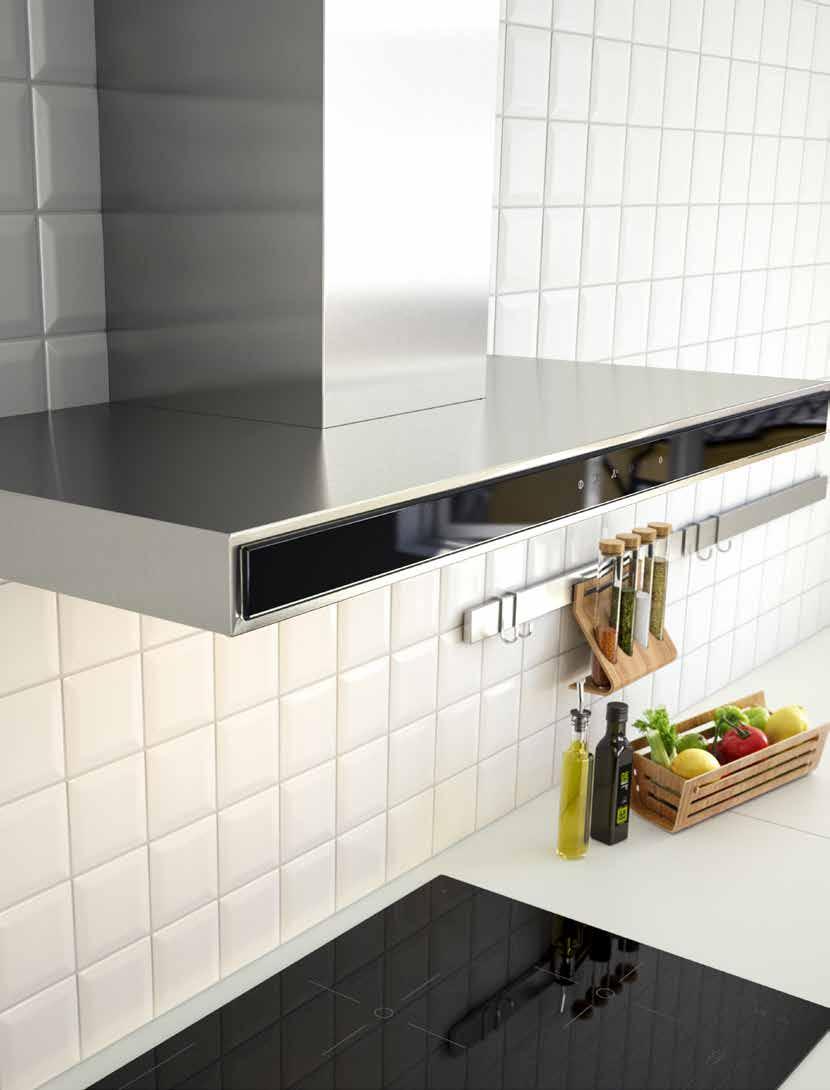 VENTILATORER Ventilatoren fjerner ikke bare damp, matos og lukt fra kjøkkenet, den er også et viktig designelement.
