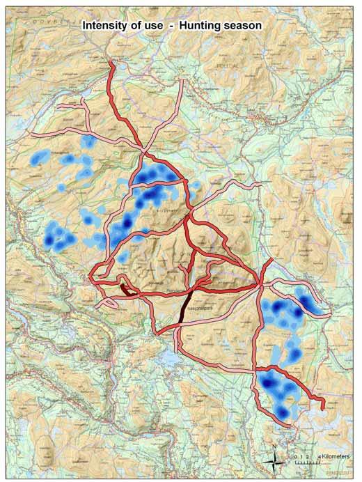 Legend Reindeer density high low Average N visitors / hour