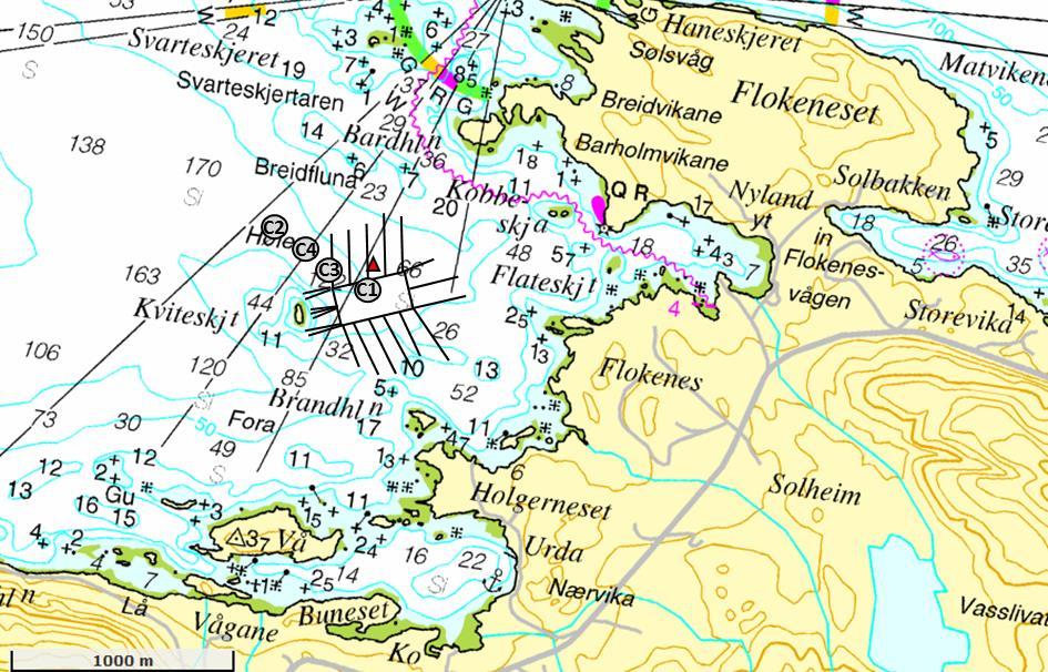 I lokalitetsområdet ligg det ei renne frå midten av anlegget som strekkjer seg i nordnordvestleg retning som vidare flatar ut mot det djupe og flate fjordbassenget i Stavfjorden (figur 2).