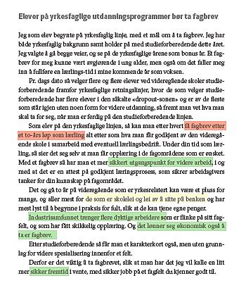 Som elev på den yrkesfaglige linjen, så kan man etter hvert få fagbrev etter et to-års løp som lærling alt etter som hva man får godkjent av den videregå- Ende skole i samarbeid med eventuell