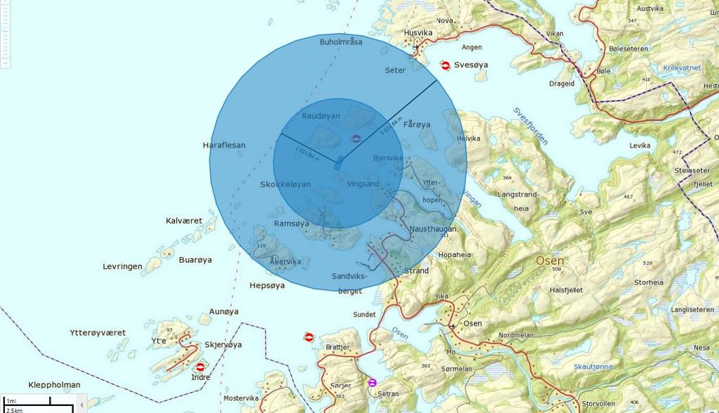 Behovet for ny lokalitet Bjørøya AS og Midt-Norsk Havbruk AS har allerede eksisterende virksomhet i Osen kommune. Søker har i dag to anlegg i kommunen- et av anleggene er 30817 Raudøya.