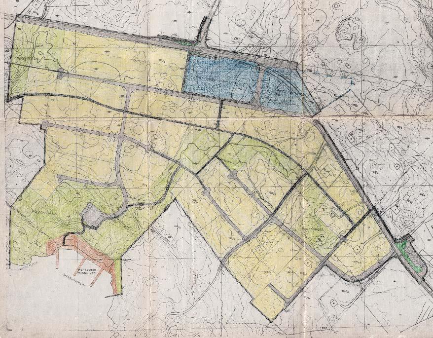 Planområdet vil verta om lag slik (innfor raud strek): Plankart over gjeldane reguleringsplan godkjent i 1973: Føresegn