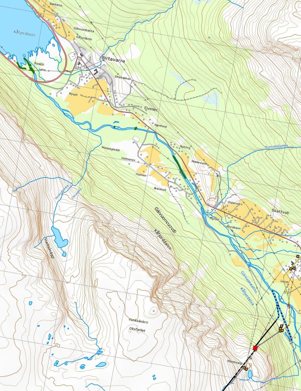 Troms Kraft Produksjon AS 43 6.3 UTFØRTE AVBØTENDE TILTAK Samling av utløpet (kap. 6.3.2) Tiltak V - buneterskel (kap. 6.3.3) Tiltak III gjenåpning forbygning (kap. 6.3.3) Vegvesenet, terskel (kap. 6.3.8) Tiltak IV - celleterskel (kap.