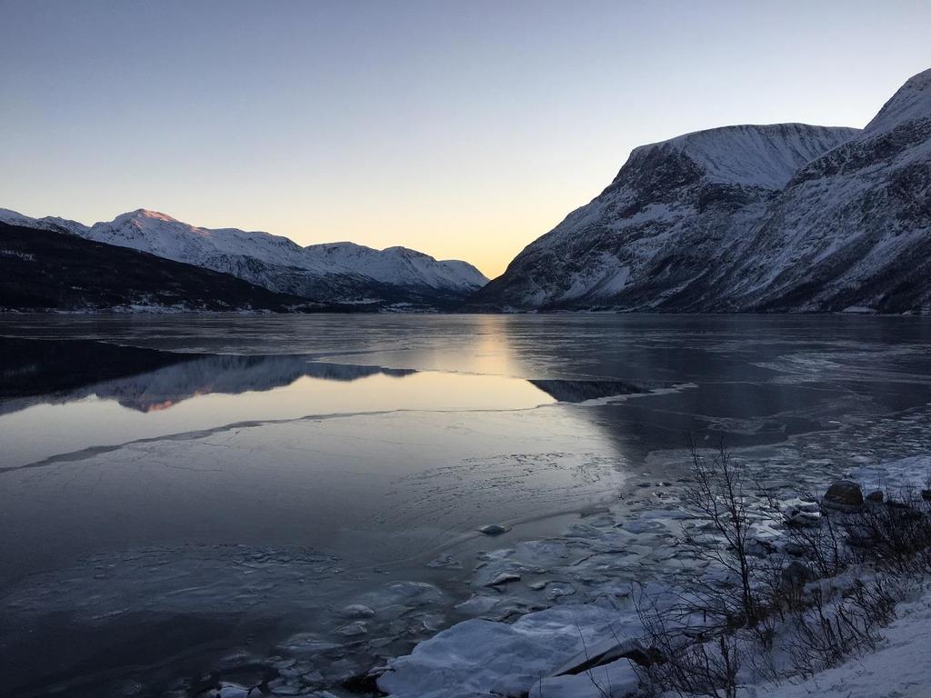 Troms Kraft Produksjon AS 61 Bilde 6-13: Is på fjorden mellom Skardalen og Manndalen. Bilde tatt 8.