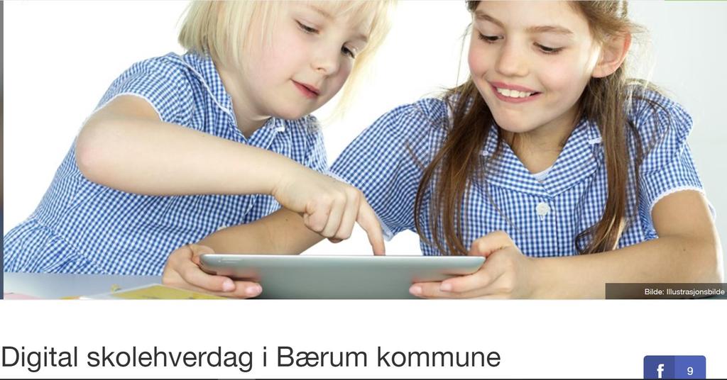 Med «Digital skolehverdag nettbrett 1:1 vant Bærum kommune DIFIs innovasjonspris (2016)