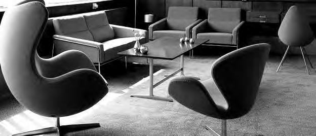 Et av de fremste eksempler på dette er SAS Royal-hotellet (åpnet i 1961), hvor han bl.a. designet de senere så legendariske produkter Ægget, Svanen og Arne Jacobsen-dørvrideren.