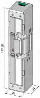 Adgangskontroll Elektriske sluttstykker STEP 60 Silent Kraftig elektrisk sluttstykke som tåler høyt listetrykk (200 kg). Låseleppa på sluttstykket blir stående åpen til døren lukker.
