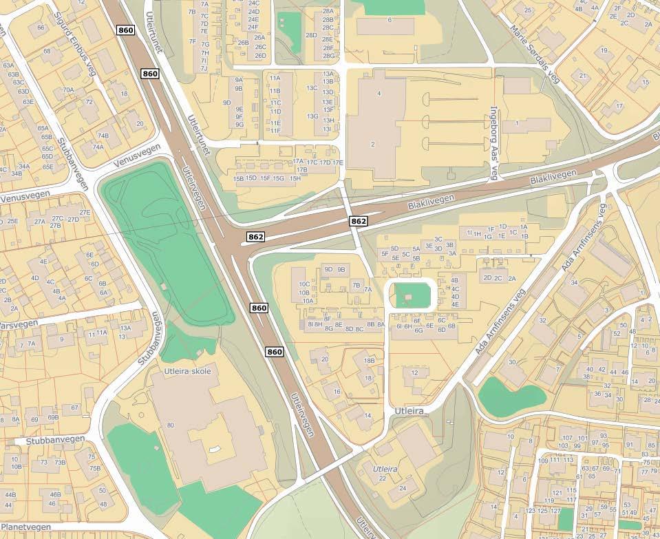 6/9 TRAFIKKANALYSE RISVOLLAN ICA 4.2 Kollektivtrafikk Det er bussholdeplasser på hver side av Blaklivegen, like ved gangbrua ved planområdet (holdeplass Risvollan senter).