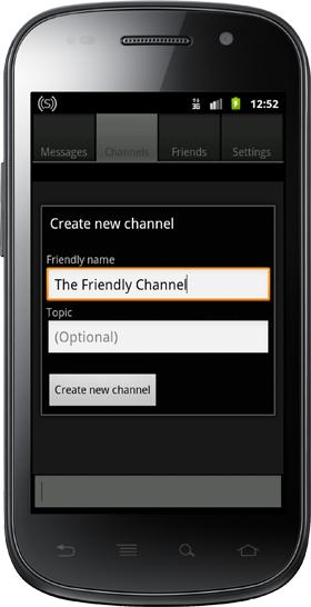 Om du selv ønsker å starte opp en kanal der du er, kan du enkelt gjøre dette i «Channels»- fanen via menyknappen, der finner du valget «Create channel».