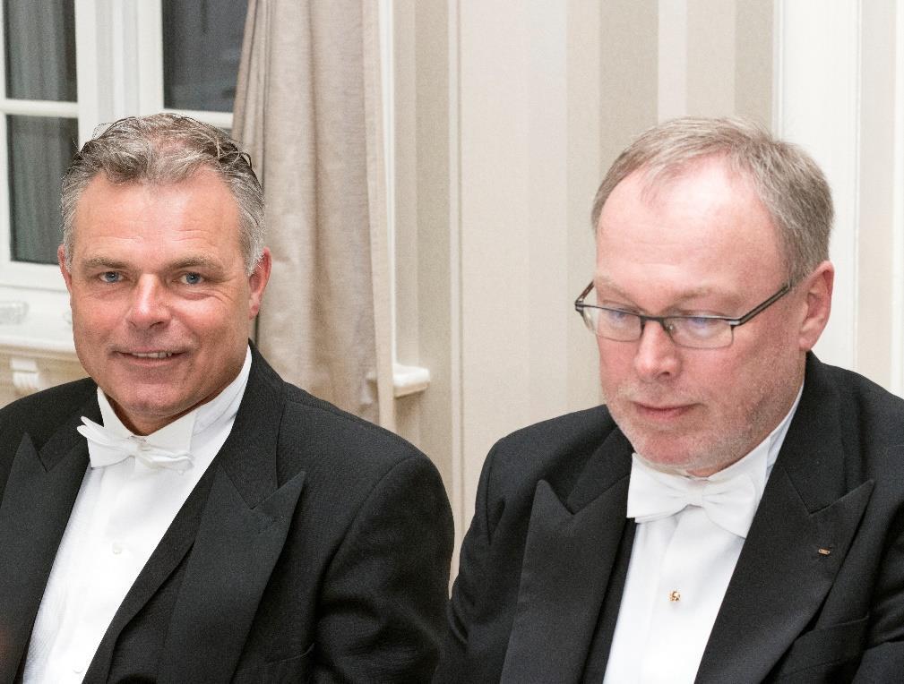 Morten Olsrød og Eks. Overmester Ståle M. Jacobsen begge flittige og svært aktive i logen gjennom mange år.