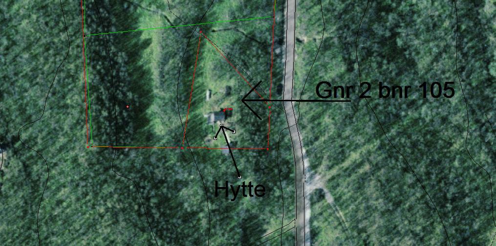 Sak 1/17 Vurdering: Eiendommen gnr.2, bnr. 105 ligger i et område som i kommuneplanens arealdel er avsatt LNFR- område for spredt bolig- eller fritidsbebyggelse.