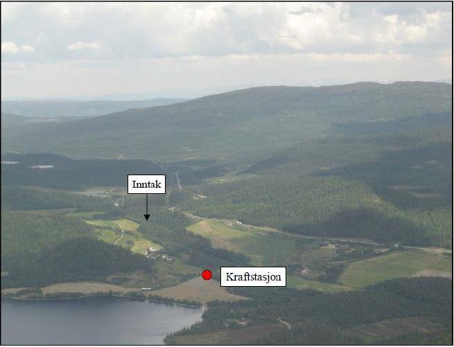 Figur 1: Kartutsnittet viser tiltaksområdet sin plassering i Nord-Trøndelag Fylkesveien fra Nordli