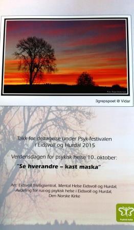 7 Diplomet som ble gitt til alle som bidro under årets festival. Takk for årets Psyk-festival i Eidsvoll og Hurdal. Den har gitt mange gode opplevelser til mange mennesker.