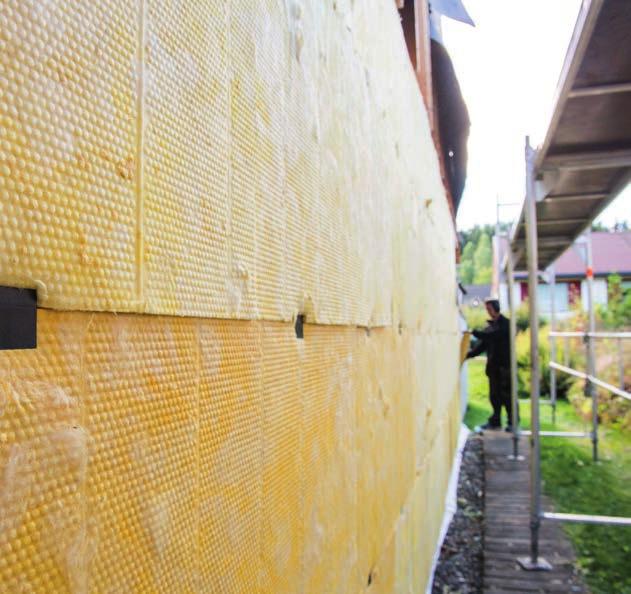 Veggplate 31 reduserer kuldebroer og kan minimere veggtykkelsen og forbedrer U-verdien i forhold til en tradisjonell påforing på yttervegg.