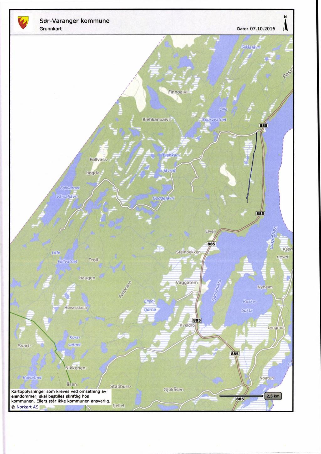 Sør-Varanger kommune Grunnkart Dato: 07.10.