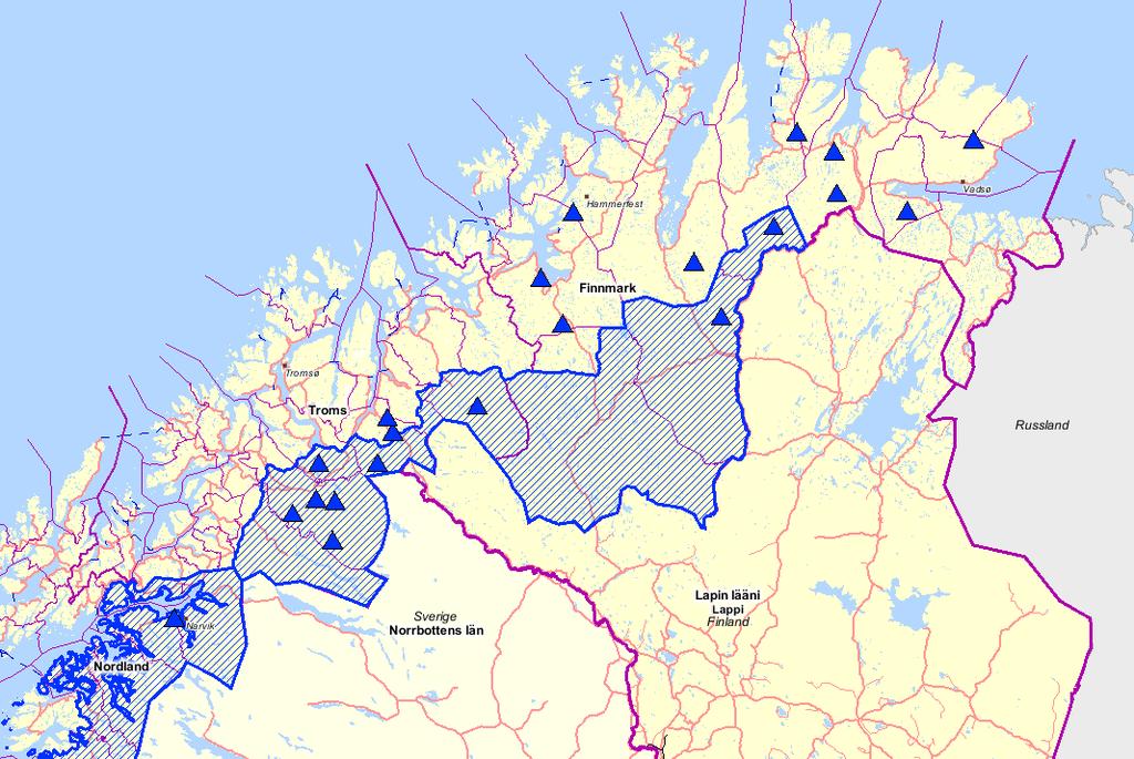 Side 5 av 22 Jerveynglinger i Finnmark 2007-2010 Jerveynglinger i Troms 2007-2010 Jerveynglinger i region 8, 2007-2010 25 20 Ynglinger Bestandsmål 25 20 Ynglinger Bestandsmål 25 20