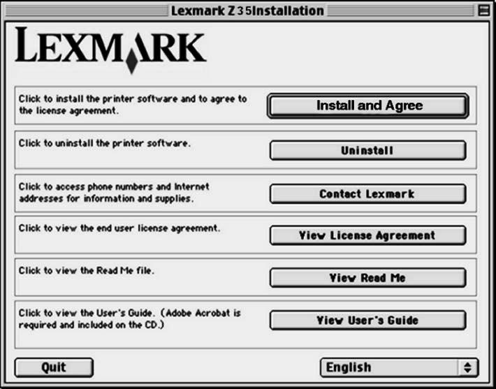 Mac OS 8.6 til 9.2 Gå til side 8 for å installere skriverprogramvaren for Windows på nytt. Gå til side 15 for å installere skriverprogramvare for Mac OS X, versjon 10.0.3 til 10.1. Lukk alle åpne programmer.