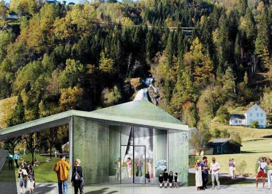 Advanced-level pouring of concrete The first stage of construction at Steindalsfossen started in the autumn of 2012.