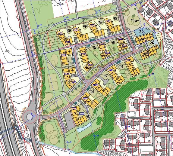 / geotekniker Kontrollert av: Ismail Aricigil v/ørp Siv.ing./M.Sc. /geotekniker Sign. F Fig Fig. 1: Forslag regulering, VOLL arkitekter 11.5.