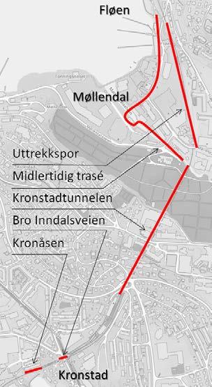 1. Innledning I arbeidet med reguleringsplaner for Bybanen fra sentrum via Haukeland sykehus og Mindemyren til Fyllingsdalen jobbes det med løsninger for sykkel.