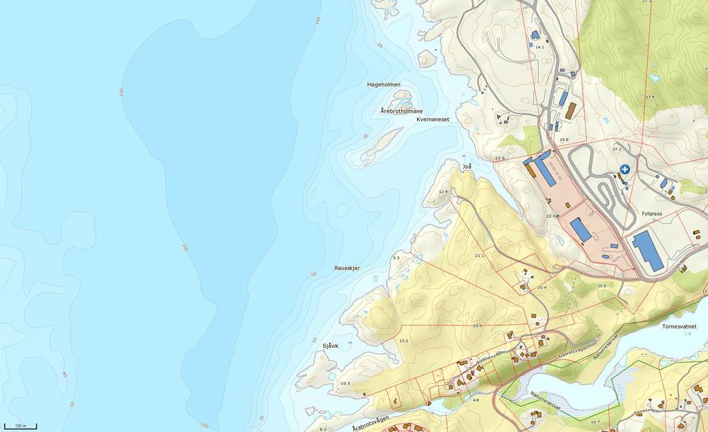 Kartkilde: Norgeskart.no. År 2 År 3 X Lår 3 Lår 2 Lår 1 År 6 År 1 X År 7 Figur 2.