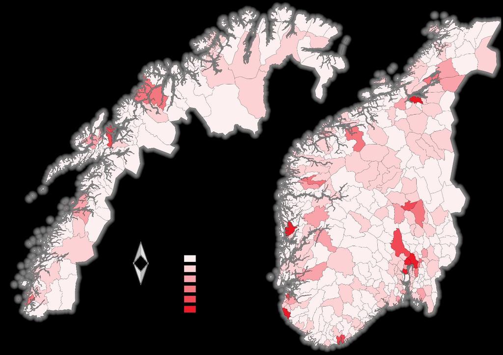 og fra hele landet Kjøpte inn varer