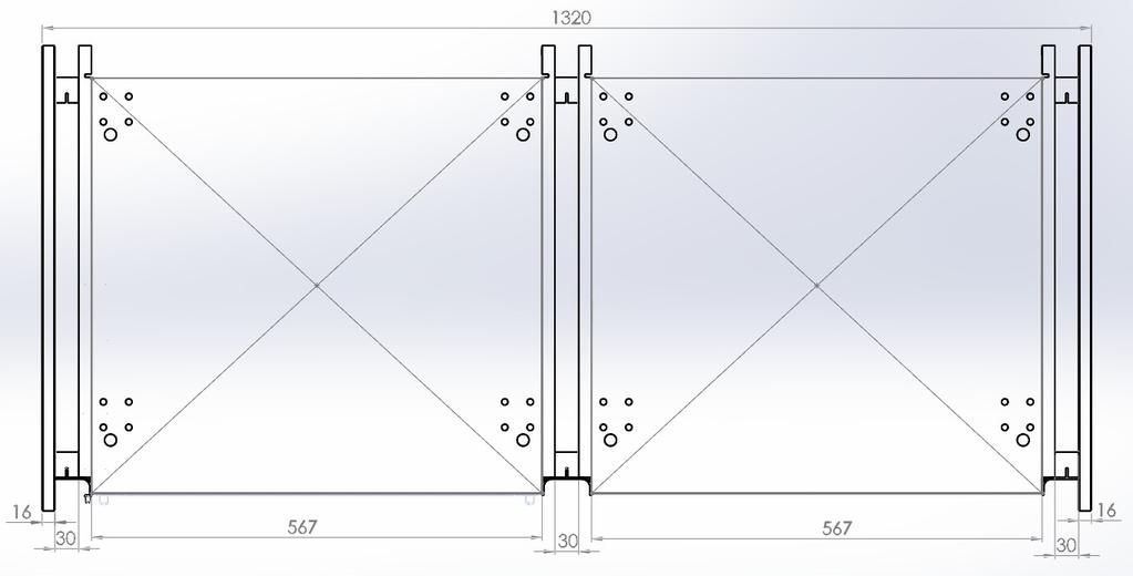 Høyskap og designskap Profilene til høyskapene monteres vertikalt, en på hver side av skapet, og avsluttes med dekksider.