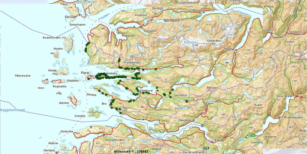 Påkøyrte dyr: kommunal skala 25 20 15 10 5 0 Kjelde: Hegland 2012; Fagrapport nr 2, Norsk Hjortesenter