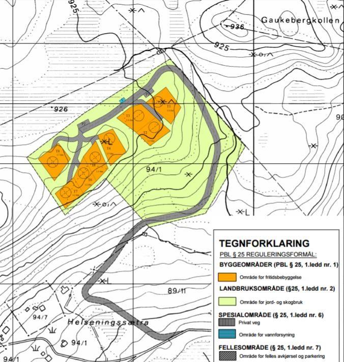 PLANBESKRIVELSE 12 Den delen av vedtatt plan som berøres av planforslaget for F8 Hellsenningen, er regulert til område for jord- og skogbruk og veg.