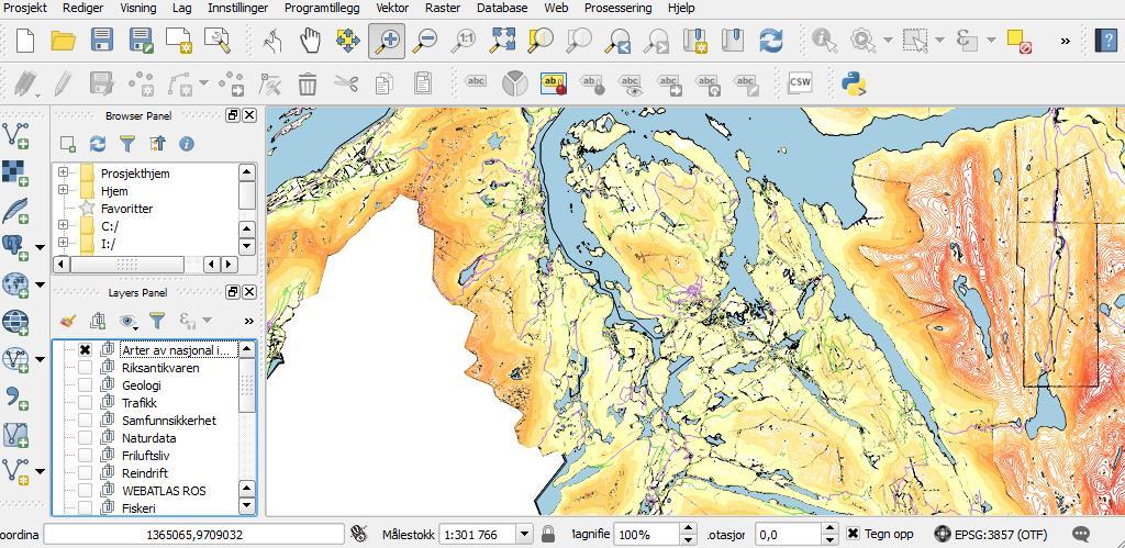 QGIS ER VELEGNA TIL Å