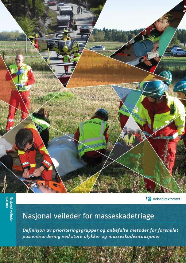 Nye nasjonale veiledere Nasjonal veileder for masseskadetriage (ferdigstilt juni 2013) Nasjonale retningslinjer for håndtering av pågående dødelig vold (utkast