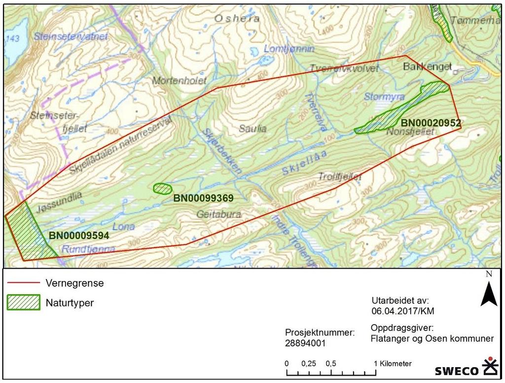 typeområder i tre soner (regioner), at boreal regnskog 1 ikke var godt nok dekket, og at arealer på høy og middels bonitet i lavlandet var underrepresentert.