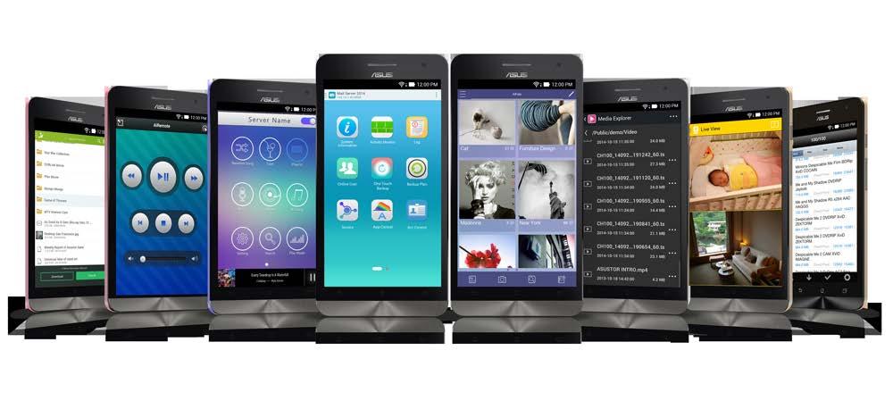 Mobile Apps ASUSTOR har nå følgende mobile apper: AiData, AiMaster, AiRemote,