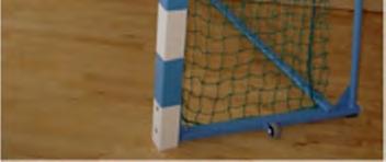 Dette er det mest brukte målet i idrettshaller. Minihåndballmål.  stål.