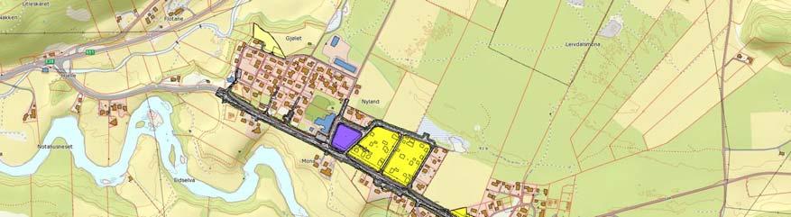 Nordplan side 2 av 6 Annonsert plangrense med rosa strek vist i kartutsnitt frå