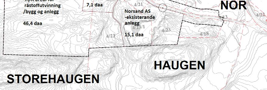 Planområdet har eit areal på om lag 85 daa.