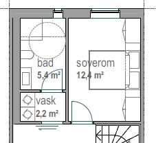 etasje Plassering av type 1B-hus. Det markerte huset må få tiltak i 2. etasje. Figur 14.