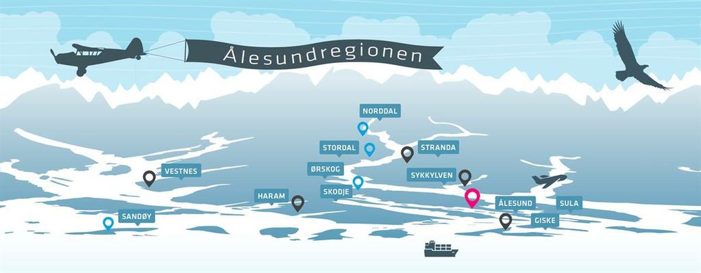 Vi eig ÅRIM Ålesundregionen Interkommunale Miljøselskap IKS er eit samarbeid mellom Giske, Haram, Norddal, Sandøy, Skodje, Stordal, Stranda, Sykkylven, Sula, Vestnes, Ørskog og Ålesund.