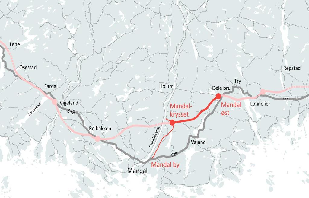 Mandal Øst Mandal By Vedtatt kommunedelplan (2015) Foreløpig ikke