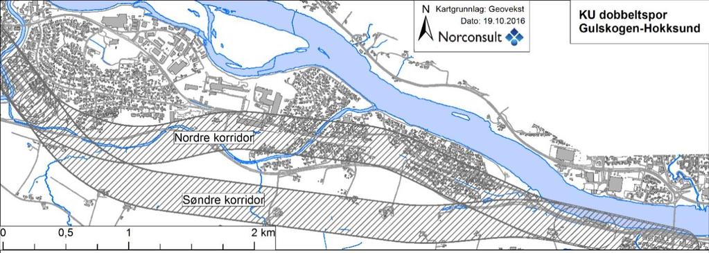 10 av 108 Figur 1: Korridoralternativer på delstrekningen Gulskogen Mjøndalen. Figur 2: Korridoralternativer på delstrekningen Mjøndalen.