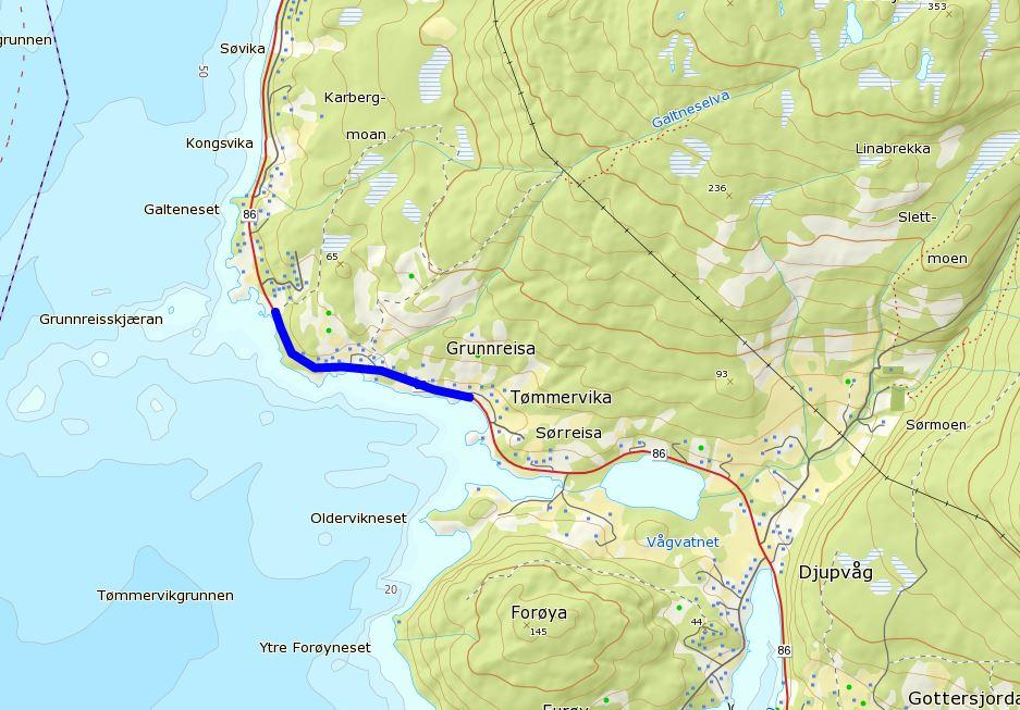 8-(24) Figur 1: Oversiktsbilde, Grunnreis i Sørreisa kommune 2.3 Planavgrensning Planområdet utgjør området som blir berørt av gang og sykkelveien i litt over 1 kilometers lengde.