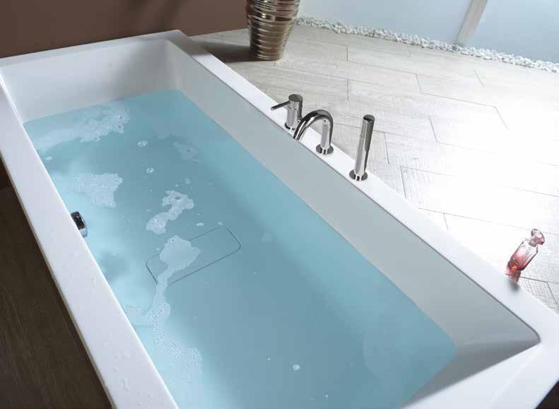 MARLENE Et moderne badekar med rette linjer og med fantastisk god liggekomfort.