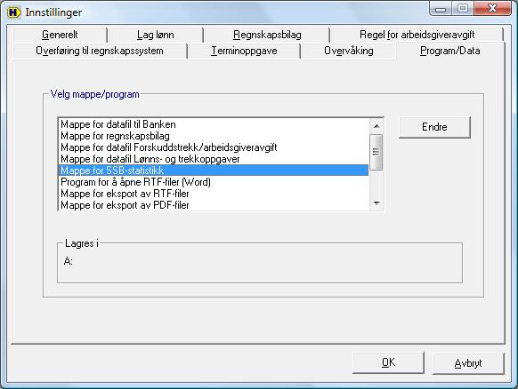 side 8 Utskrift av statistikk på papir og diskett/innsending Den finner du under Rapporter, skillekortet Statistikk. Lønnsstatistikken leveres på diskett/cd til SSB.