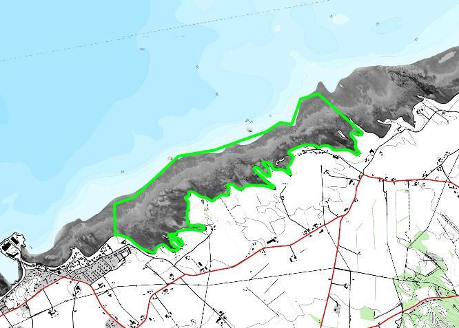 Innstrandfjæra fuglefredningsområde Fuglefredningsområdet dekker ca. 1,1 km2, hvorav ca. 0,1 km2 er landareal.